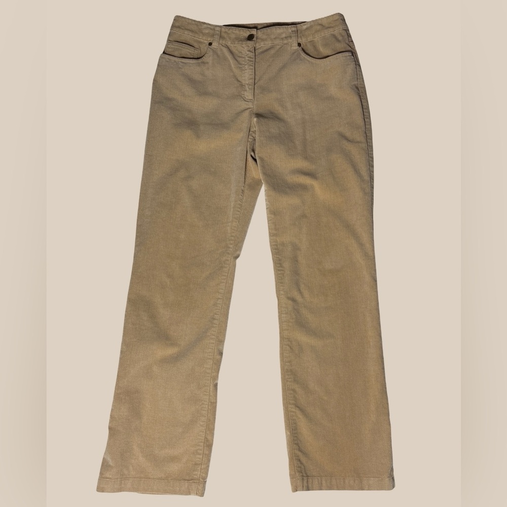 Charter Club Women’s Katherine Fit Beige Soft  Corduroy Pants SZ 6
